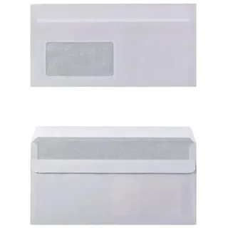 Viking Briefumschläge Mit Fenster DIN lang 220 (B) x 110 (H) mm Selbstklebend Weiß 75 g/m2 100 Stück