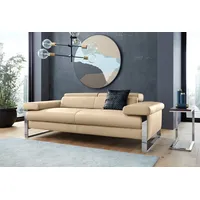 W.Schillig 2-Sitzer finn, German Design Award 2016, Fußgestell Chrom glänzend, Breite 210 cm beige