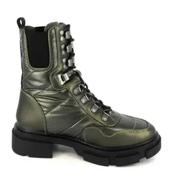 Dockers by Gerli Schnürstiefel Damen Schnürboots grün/schwarz EU40 - 40
