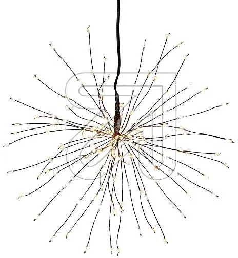 LED-Deko-Hängeleuchter 120 LEDs warmweiß Ø26cm schwarz
