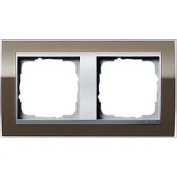 GIRA System 55 Event Klar 2-fach Rahmen braun 0212766