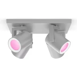 Philips Hue White and Color Ambiance Argenta 4-flg. aluminium