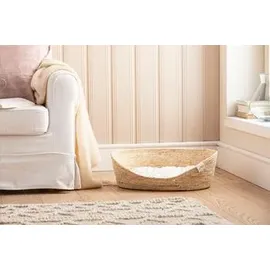 Dehner Premium Lovely Kuschelbett Tiefer Schlaf oval 58 cm x 48 cm beige