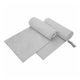 vidaXL Sporthandtücher 2 pcs Grau 200 x 100 cm Polyester und Polyamid