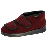 Fischer-Markenschuh Ortho Hausschuh mit Klettverschluss, Weite K, Einlegesohle herausnehmbar rot 43 EU