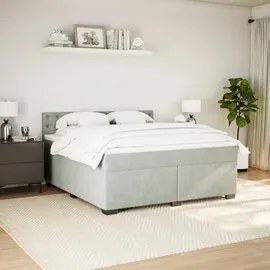 vidaXL Boxspringbett 180 x 200 cm Hellgrau