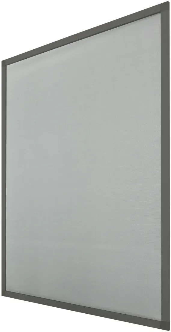 Fliegengitter Grau 80 x 100 cm Fenster Insektenschutz-Fenster Aluminium Rahmen