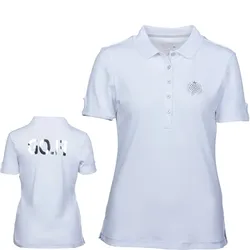 Girls Golf SILVER GOLF Damen 1/2 Arm Polo (15121) weiss