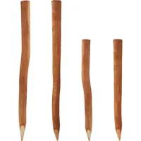 Aquagart 20 Holzpfosten für Staketenzaun 1,5m I Durchmesser 6-9cm I Zaunpfosten aus Hasel...