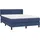 vidaXL Boxspringbett mit Matratze Blau 140x200 cm Stoff