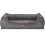 Knuffelwuff Hundebett Nunavut Orthopädisch Cord XXL 120 x 85cm Grau