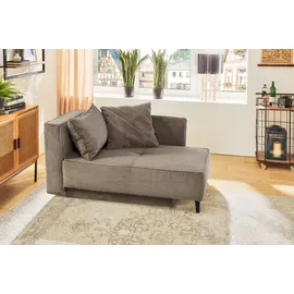 JOB Recamiere Cord 1-Sitzer Grau