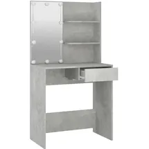 vidaXL Schminktisch mit LED Betongrau 74,5x40x141 cm