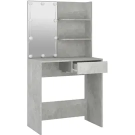 vidaXL Schminktisch mit LED Betongrau 74,5x40x141 cm