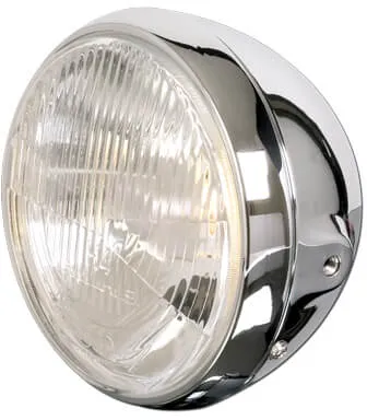 SHIN YO SHIN YO 7 inch koplamp Britse stijl, chroom, zilver