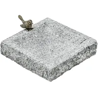 Dehner Vogeltränke eckig 30 x 30 x 7 cm Grau/Bronze