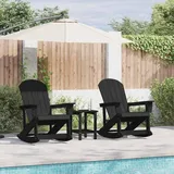 vidaXL Adirondack Schaukelstühle 2 pcs 60 x 80 x 100 cm schwarz