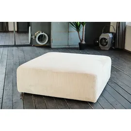 KAWOLA Hocker WIOLO SOFT Cord Farbe: weiß