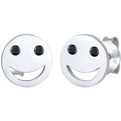 Elli mit Smiling Face Zirkonia 925 Silber Ohrringe   Damen 