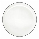 Asa Selection Speiseteller Ligne Noire Ø 26,5 cm Porzellan Weiß