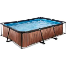 EXIT TOYS Wood Pool Set 300 x 200 x 65 cm inkl. Filterpumpe