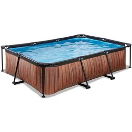 EXIT TOYS Wood Pool Set 300 x 200 x 65 cm inkl. Filterpumpe
