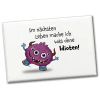 Speecheese Freches Monster in pink Souvenir Souvenir Magnet mit