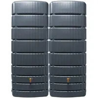4rain Slim Wandtank Set 2 x 500 l inkl. Verbinder graphitgrau
