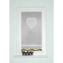Schmidt Fensterbehang Corazon 90 x 180 cm Polyester Weiß