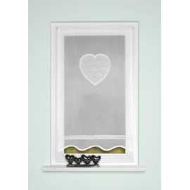 Schmidt Fensterbehang Corazon 90 x 180 cm Polyester Weiß