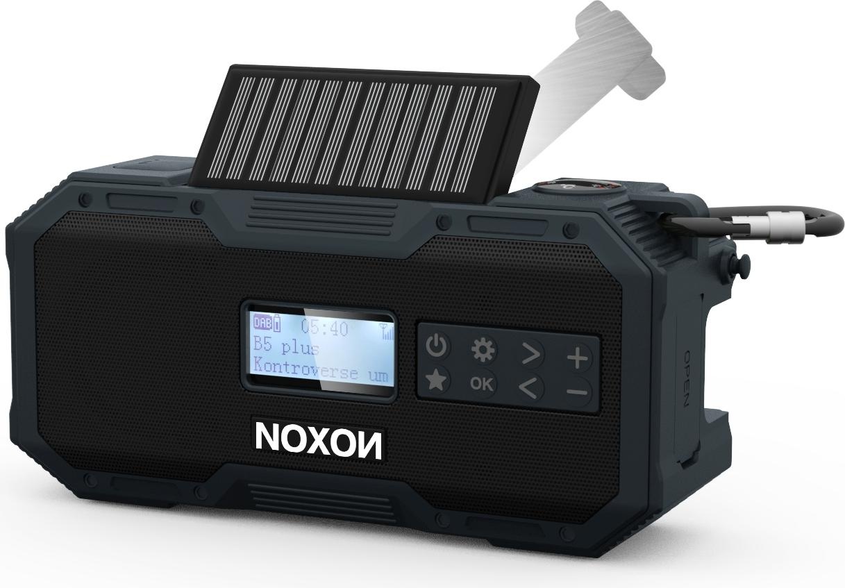 Noxon Dynamo Solar 411 (DAB+, UKW, Bluetooth), Radio, Grau