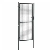 vidaXL Mesh-Gartentor Verzinkter Stahl 100 x 250 cm Grau