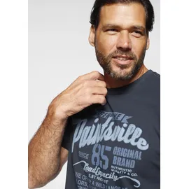 MAN'S WORLD T-Shirt MAN'S WORLD, Herren, Gr. XL (56/58), blau (nachtblau), Single Jersey, Obermaterial: 100% Baumwolle, bedruckt, normal, Rundhals, Shirts T-Shirt, Kurzarm, mit stylischem Print, Rundhalsausschnitt, aus Baumwolle, Topseller