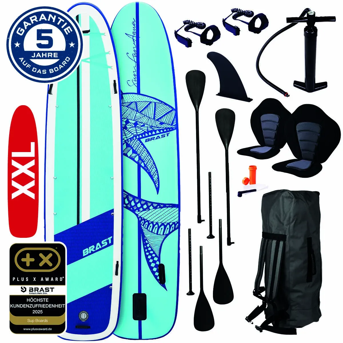 XXL SUP Board aufblasbar FAMILY SHARK 370