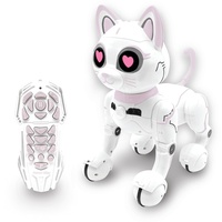Lexibook Power Kitty® - Ferngesteuerte Roboter-Katze, programmierbarer intelligenter Roboter, Licht, Sound, weiß/rosa - KITTY01