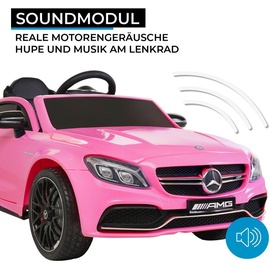 Actionbikes Motors Kinder-Elektroauto Mercedes AMG C63 Lizenziert (Pink)