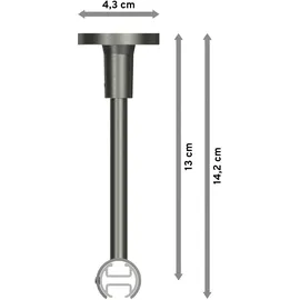 Interdeco GARDINENSTANGE INNENLAUF Sonette Santo 540 cm (geteilt in 3 x 180 cm), 1-läufig, 20 mm Ø Edelstahl-Optik