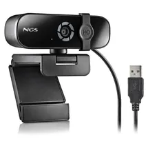 ngs XpressCam 2000 – Quad HD 2K 2560x1440/5Mpx Webcam/Multidirektionales Mikrofon/Datenschutzfilter/Verstellbarer Sockel