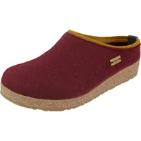 HAFLINGER Grizzly Kris Filzpantoffel Hausschuh Filzclog Bordeaux, Gr.41 -