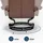 MCombo Relaxsessel 9019 Mikrofaser 132,5 x 100 x 100 cm Braun mit Hocker