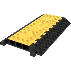 VEVOR Brüstungskanal Kabelkanal schwarz Kanal-Kabelschutz 3 Kanal Schutzdrahtseilrampe Kabelbinder Schutz Flexibel Kabelbrücke Gummi Sichtbar