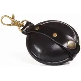 Mika Schlüsselanhänger / Kleingeldbörse klein Sattelleder 7cm schwarz