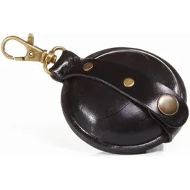 Mika Schlüsselanhänger / Kleingeldbörse klein Sattelleder 7cm schwarz