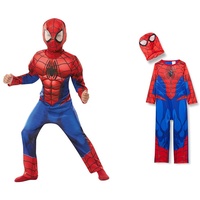 Rubie's 640841S Spider-Man Spiderman Kostüm, boys, blau-rot, S & 640840M 's 640840 M Spiderman Marvel Spider-Man Classic Kind Kostüm, Jungen, M (5-6 Jahre/116cms)