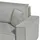 Beliani Ecksofa Stoff 3-Sitzer Grau