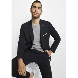 Anzugsakko CINQUE "CIMONOPOLI", Herren, Gr. 52, blau (dunkelblau), Web, Obermaterial: 48% Polyamid, 42% Viskose, 10% Elasthan, unifarben, slim fit, Langarm, Sakkos