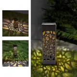 Eaxus® LED Solar Gartenleuchten für Außen - Wunderschöne Gartendeko mit Lichtmotiv. Solar Laterne, Schwarz