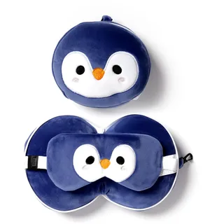 Triton-X Relaxeazzz Plüsch Pinguin Reisekissen & Schlafmaske