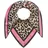 Zwillingsherz Modetuch ZWILLINGSHERZ "Dreieckstuch BW "Leo Rand", Damen, beige, Obermaterial: 50% Baumwolle, 50% Polyacryl, Modetücher, Leo mit pinker Lante