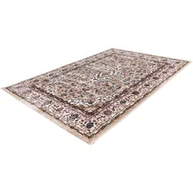 OBSESSION Teppich OBSESSION "Isfahan 740", beige, B:40cm H:11mm L:60cm, Polyester, Teppiche, Teppich, Orient-Optik, ideal im Wohnzimmer & Schlafzimmer